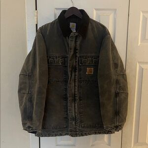 Carhartt 2010 C26 Sandstone Arctic Traditional Duck Coat Size Medium In Black